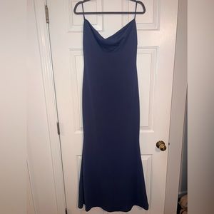 Cowl neck evening gown